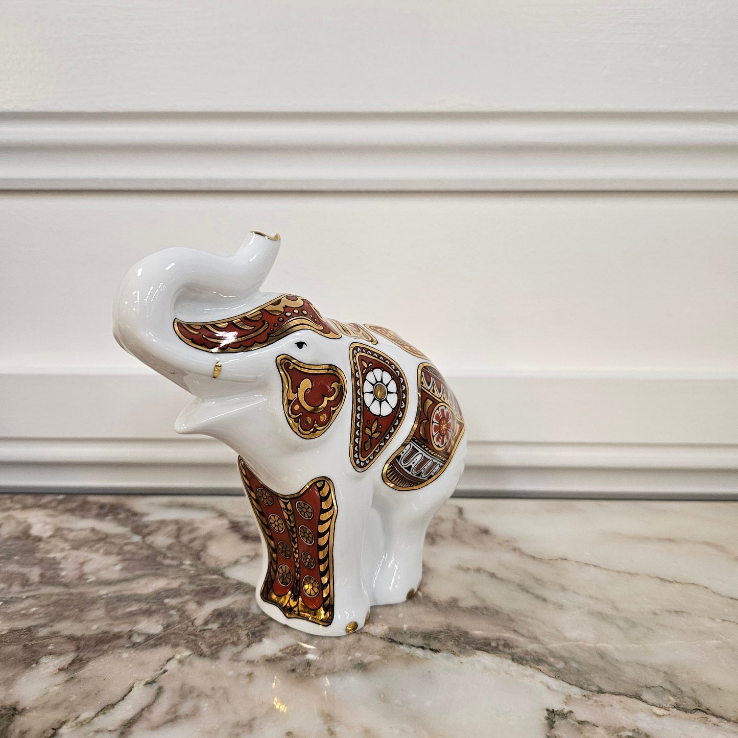 Meisna Sri Lanka Porcelain Elephant Paperweight