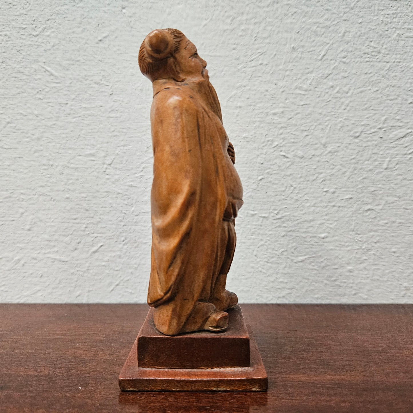 Antique Hand Carved Chinese Boxwood Scholar