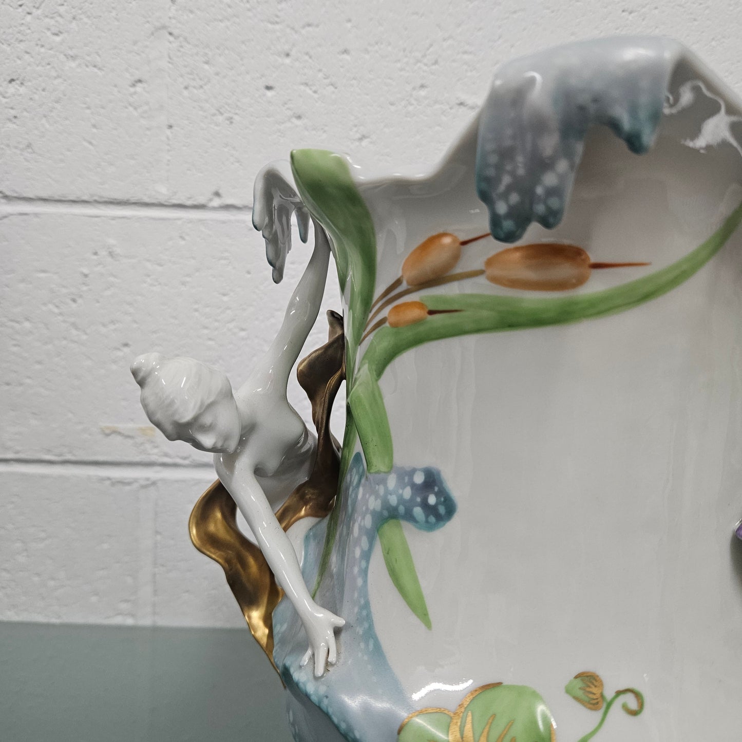 Stunning Art Nouveau Sevres Style Vase With Gilt Bronze Base