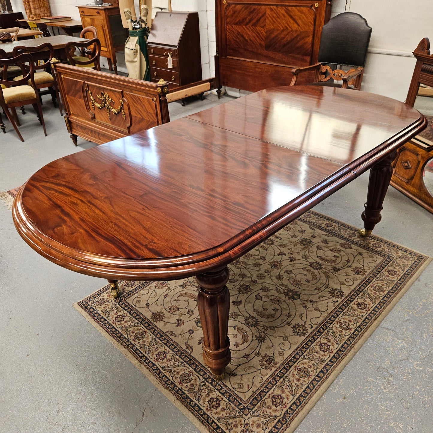 1980's Mahogany Reproduction Extension Table
