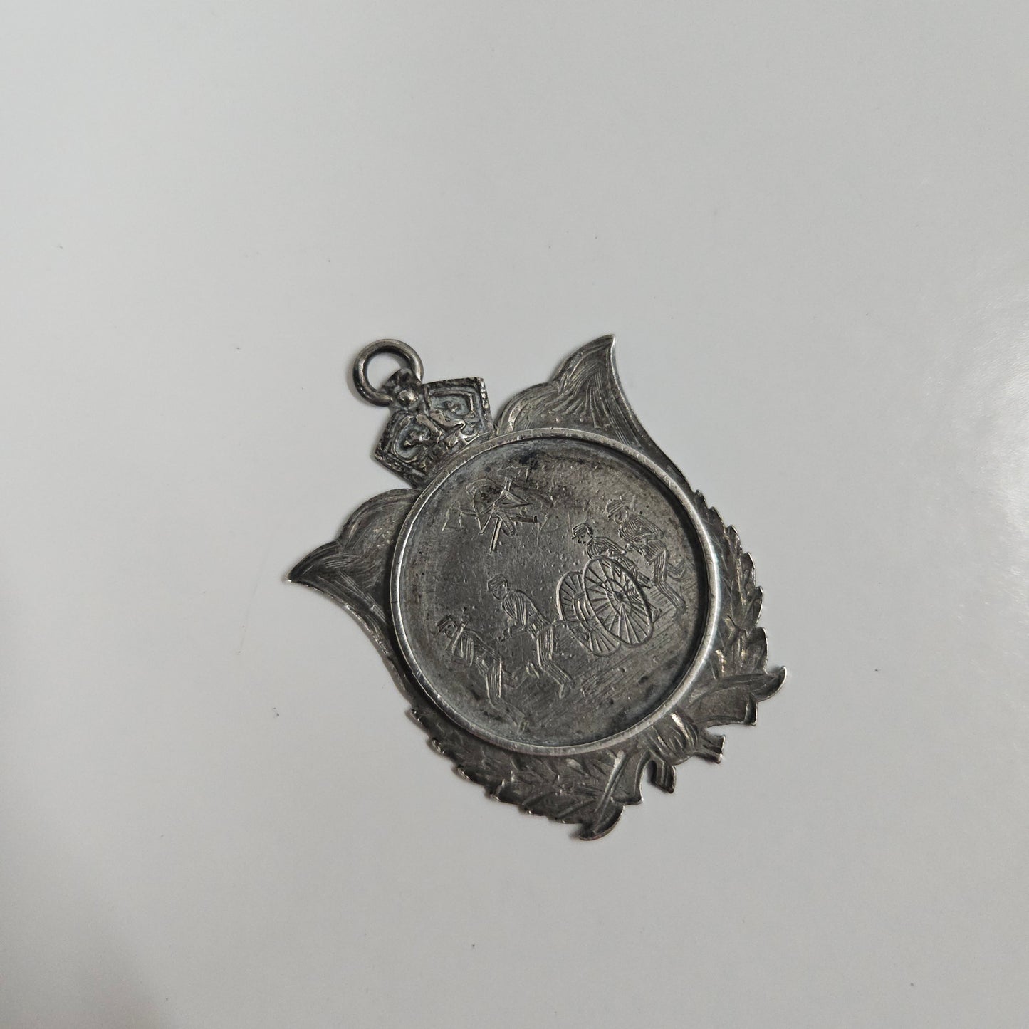 Rare Antique Sterling Silver Fireman's Medal 1914