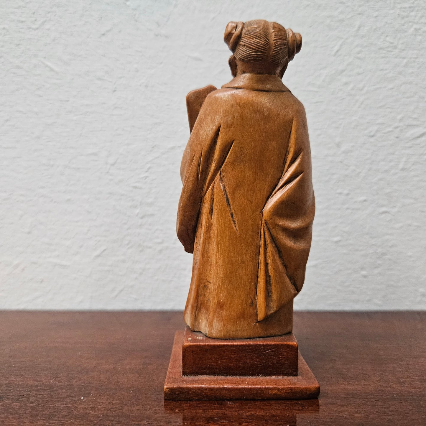 Antique Hand Carved Chinese Boxwood Scholar