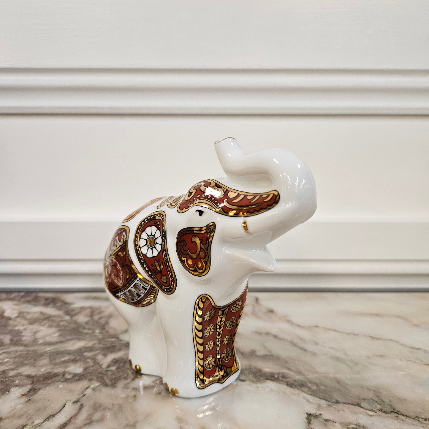 Meisna Sri Lanka Porcelain Elephant Paperweight