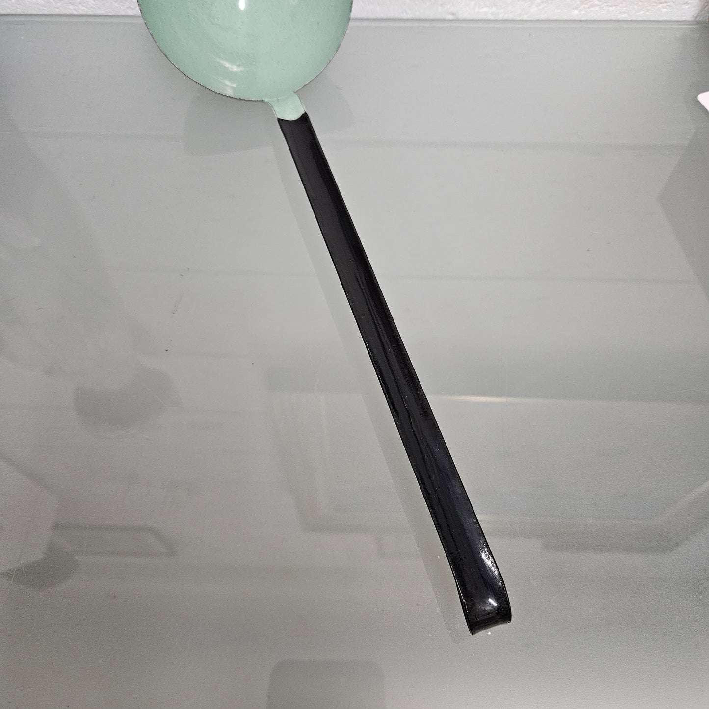 Vintage Green/Black Enamel Ladle