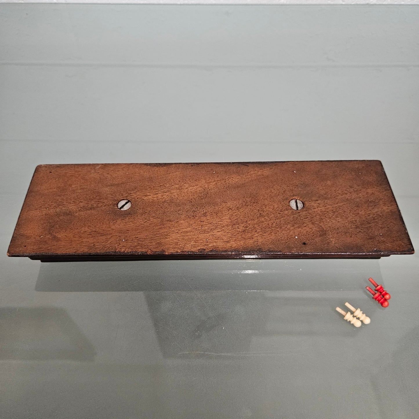 Vintage Brass & Timber Cribbage Board