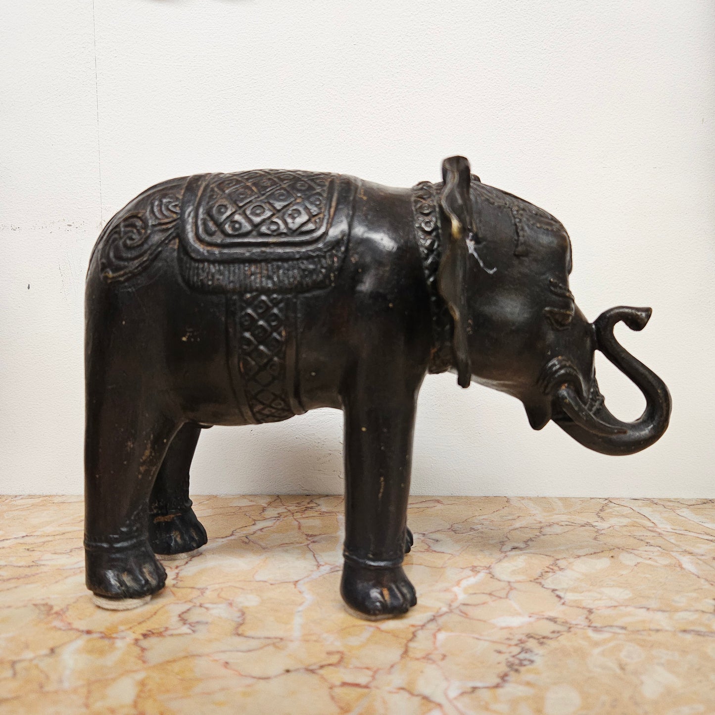 Vintage Bronze Elephant Statue