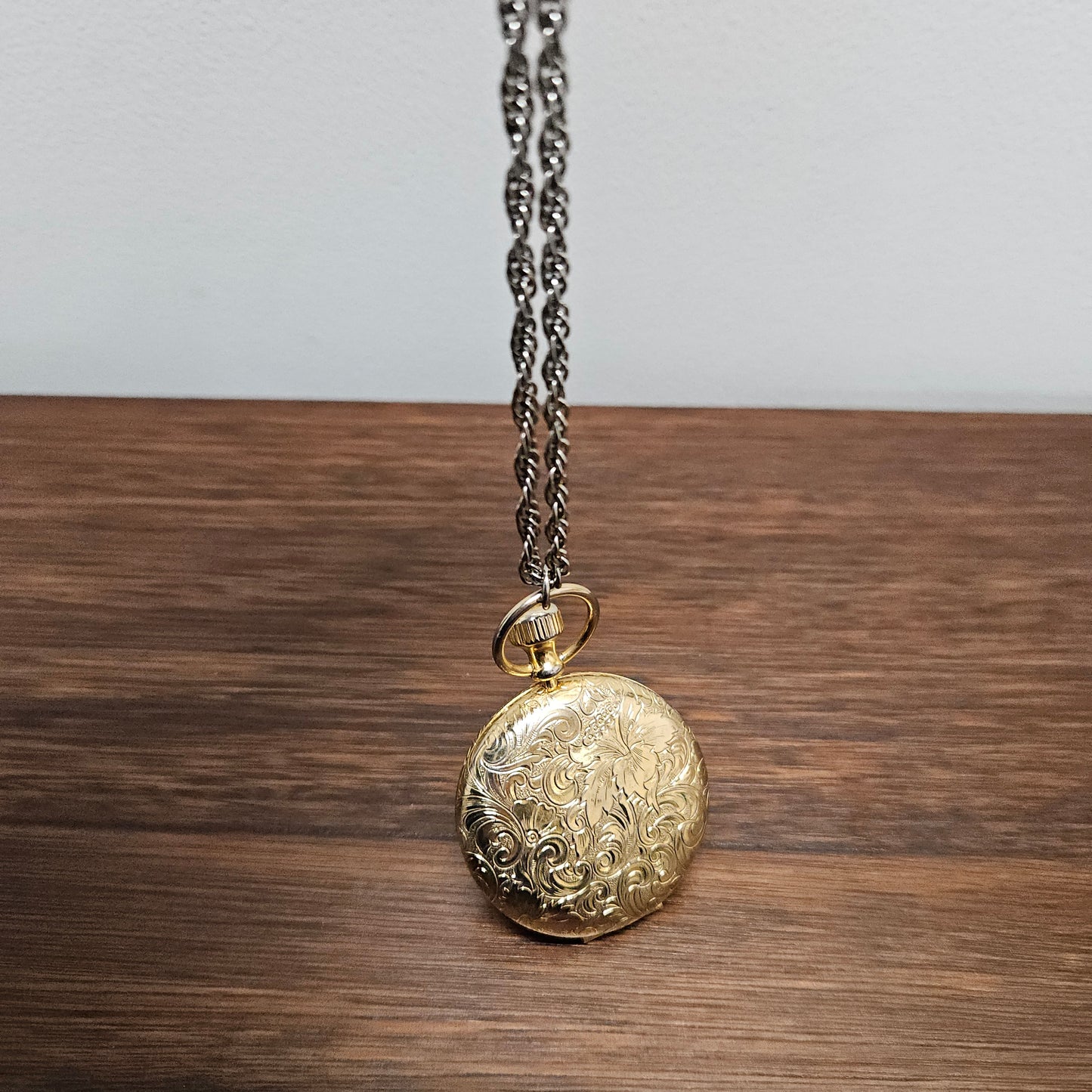 Estee Lauder Gold Tone Compact Pendant