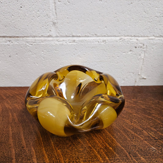 Amber Murano Glass Bowl
