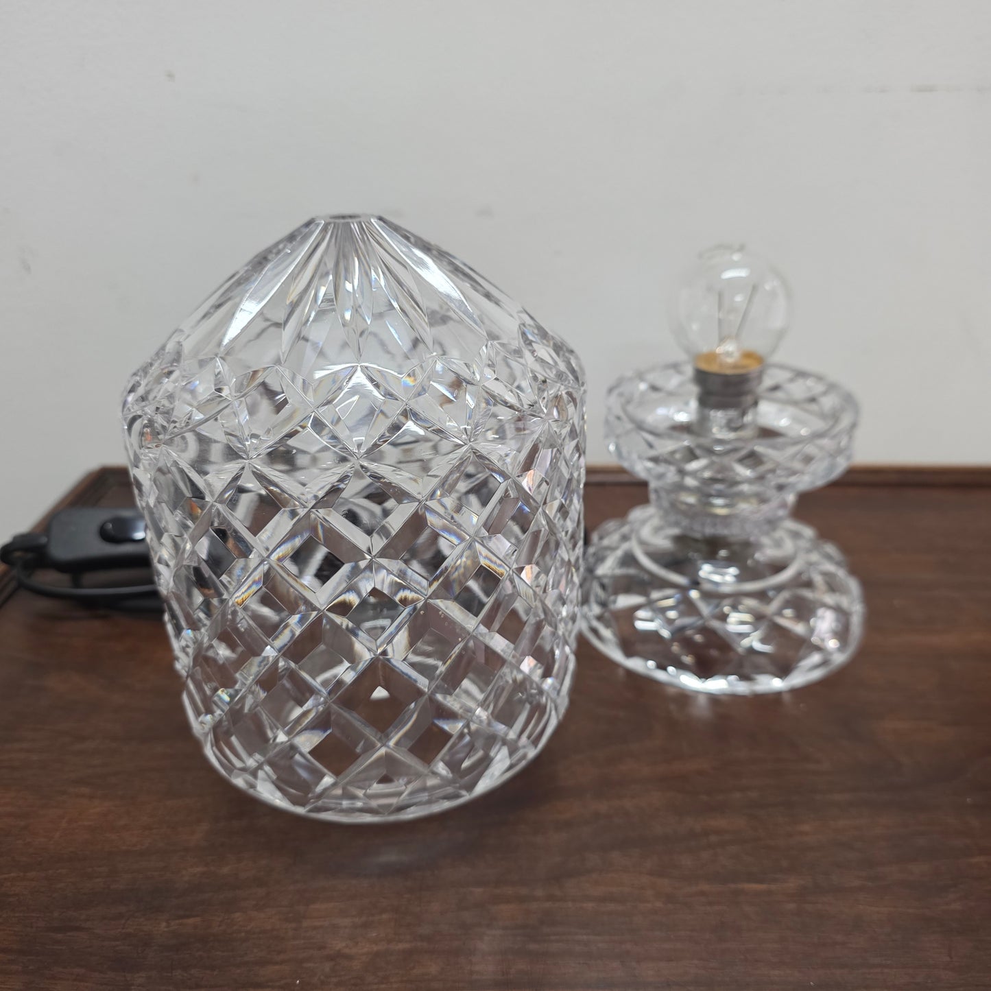 Good Quality Rewired |Vintage Crystal Lamp