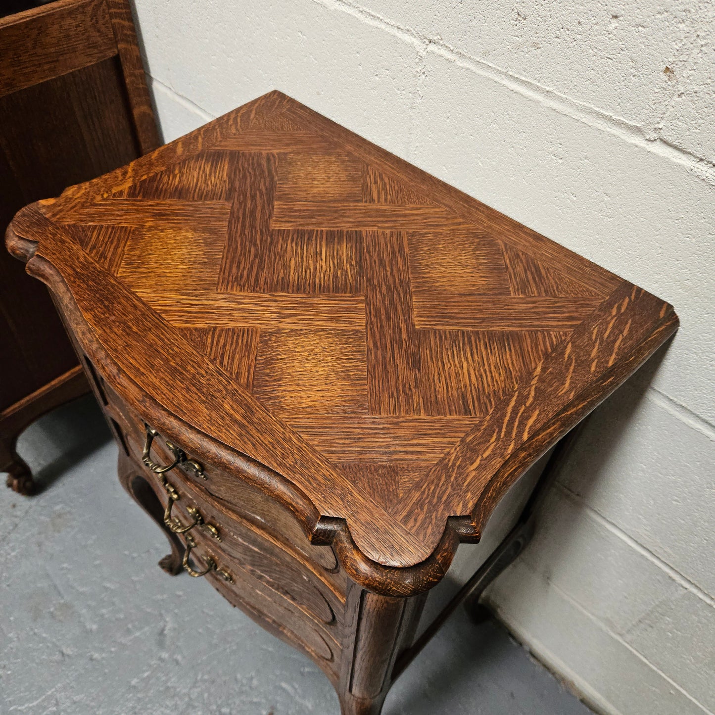 Louis XV Style French Oak Single Bedside