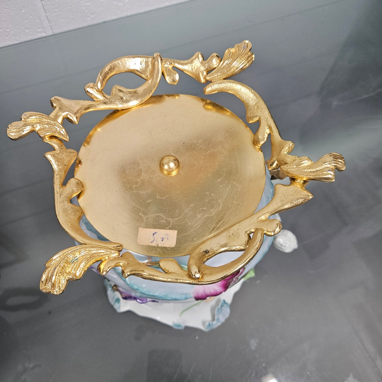 Stunning Art Nouveau Sevres Style Vase With Gilt Bronze Base
