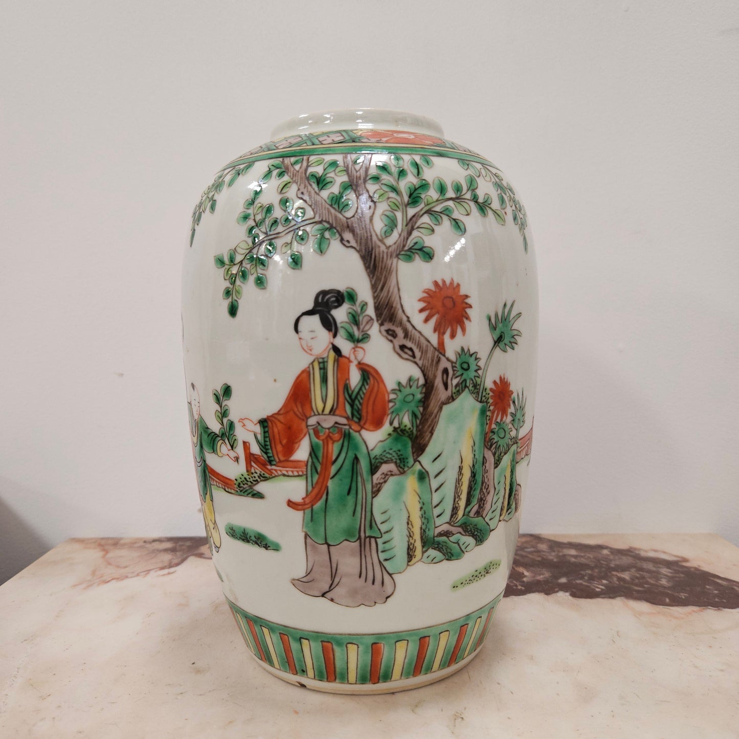 Late Famille Verte Porcelain Vase