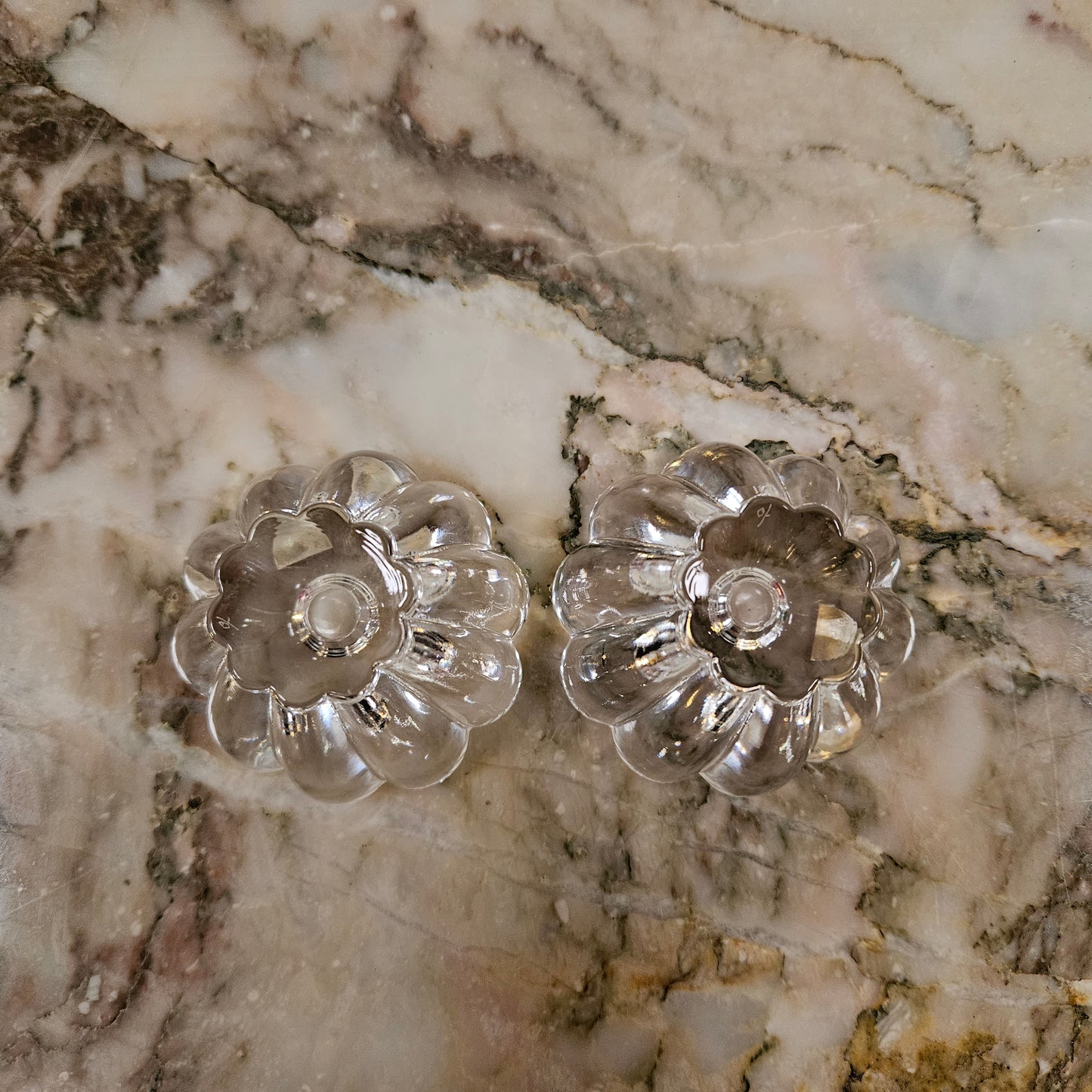 Pair of Orrefors Candle Holders