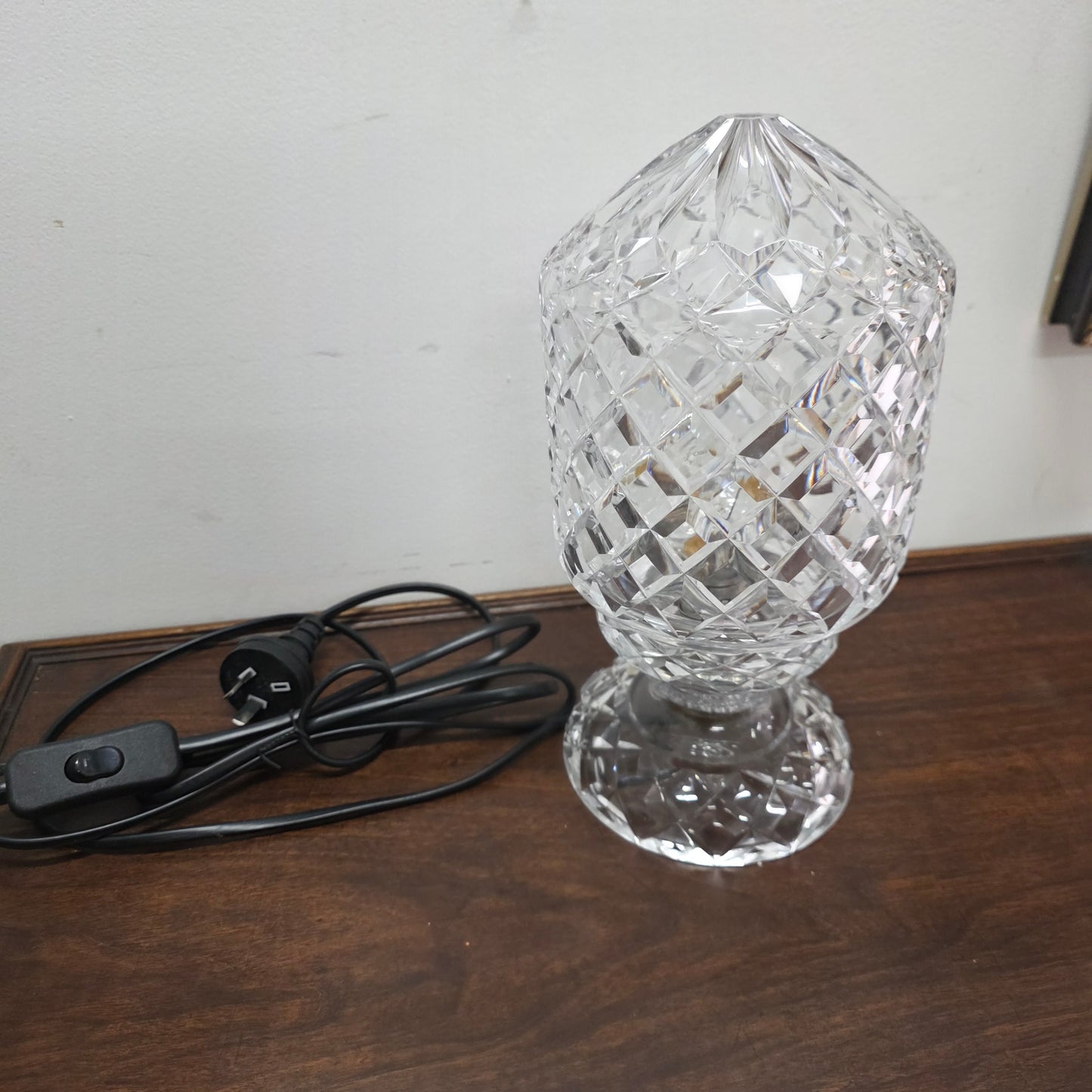 Good Quality Rewired |Vintage Crystal Lamp