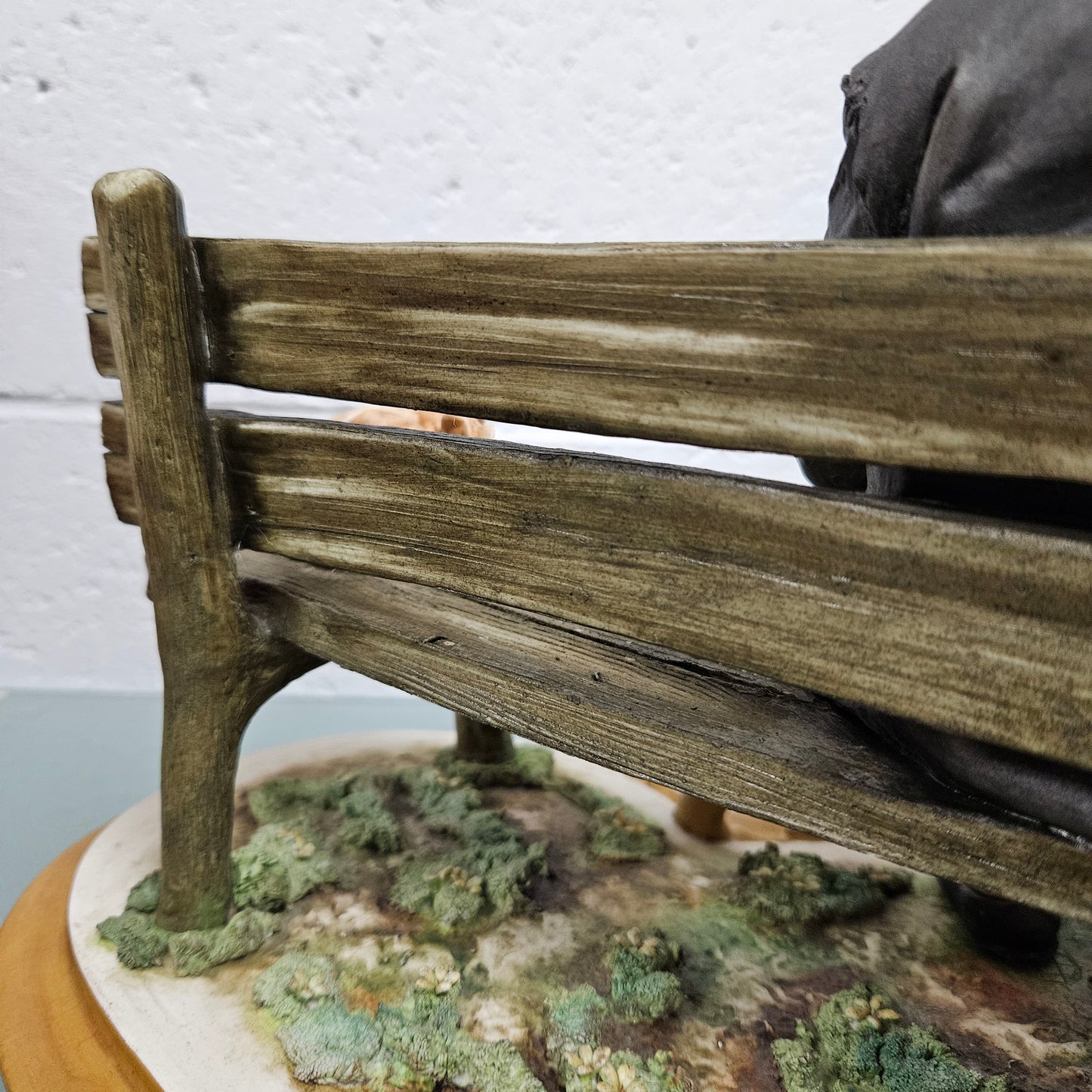 Vintage Capodimonte Tramp Sitting on Park Bench