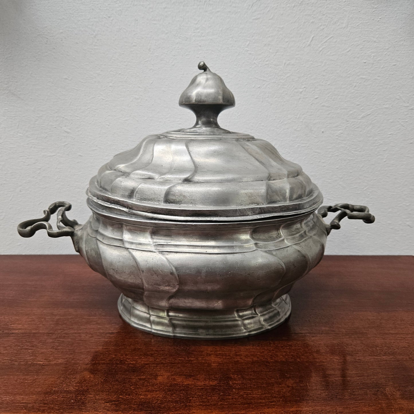 Antique German Pewter Tureen Marked