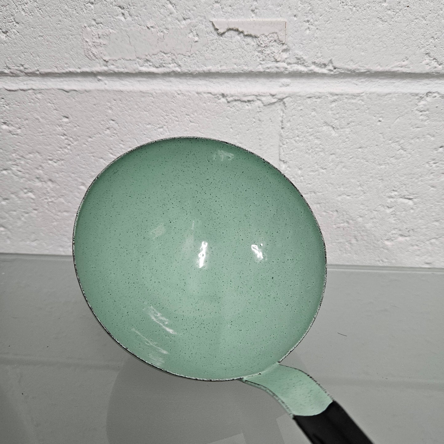 Vintage Green/Black Enamel Ladle
