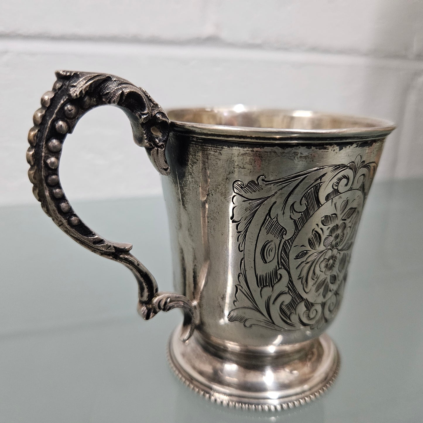 Engraved Sterling Silver Cup