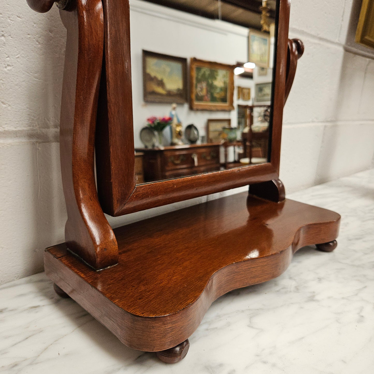 Mahogany Mirror on Stand