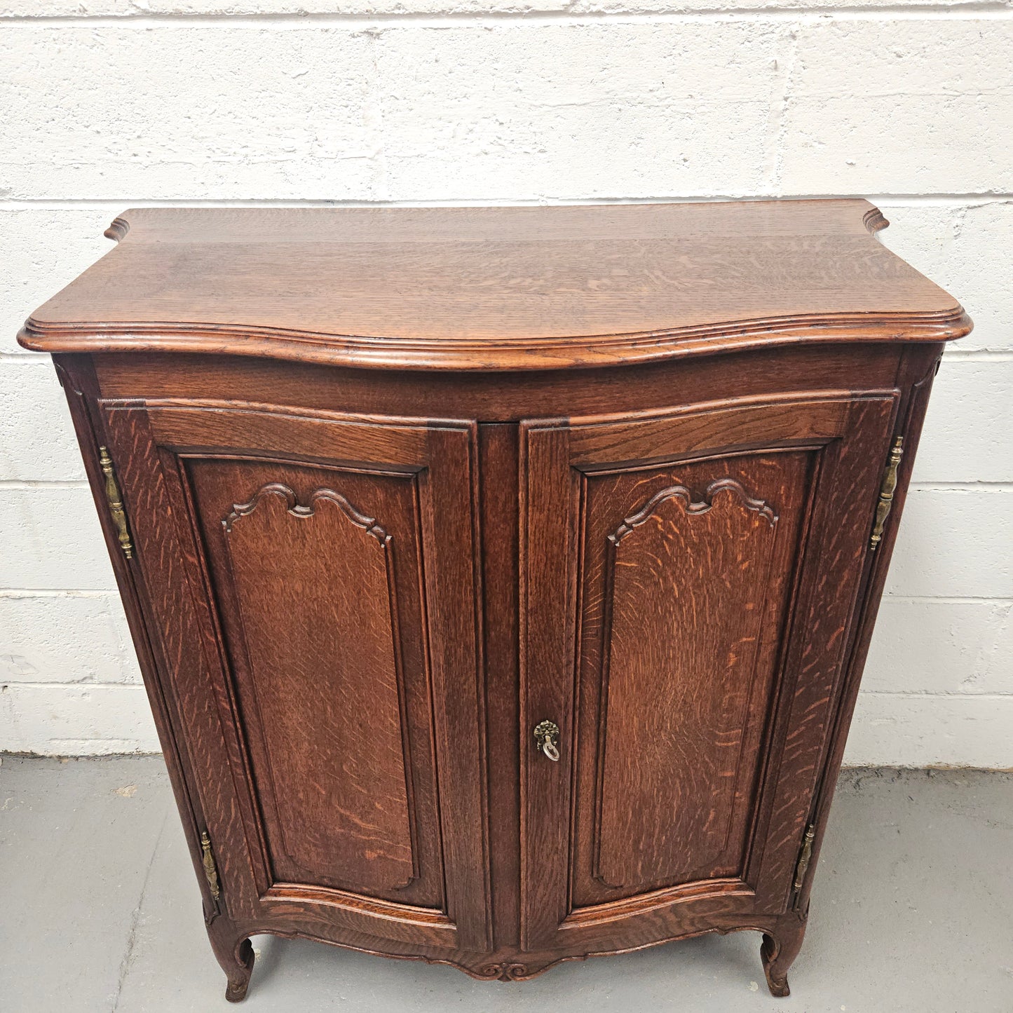 Elegant Louis XV Style French Oak Two Door Side Cupboard