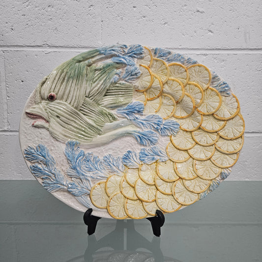 Vintage Italian Majolica Fish Plate