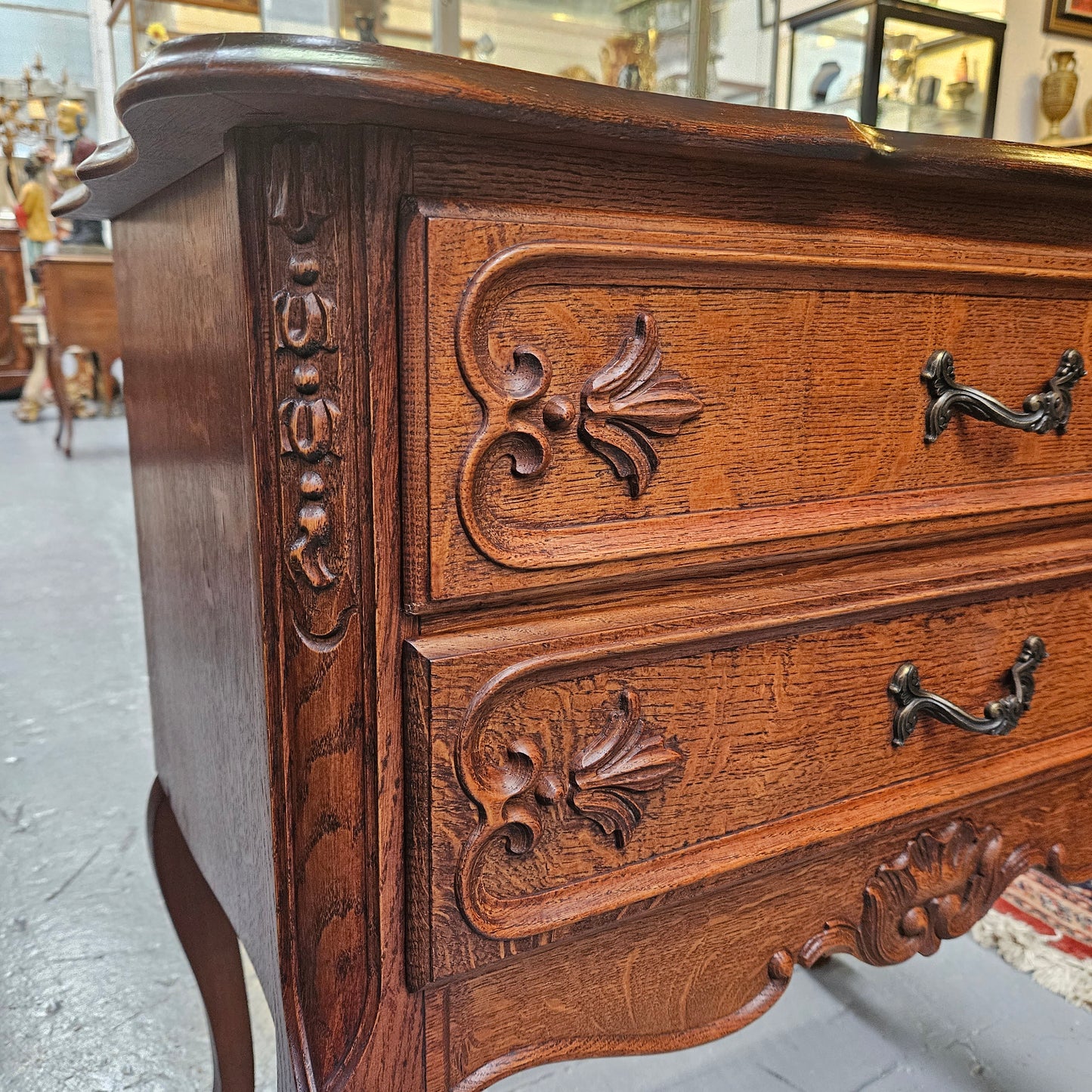 Louis XVth Style Decorative Oak Chest