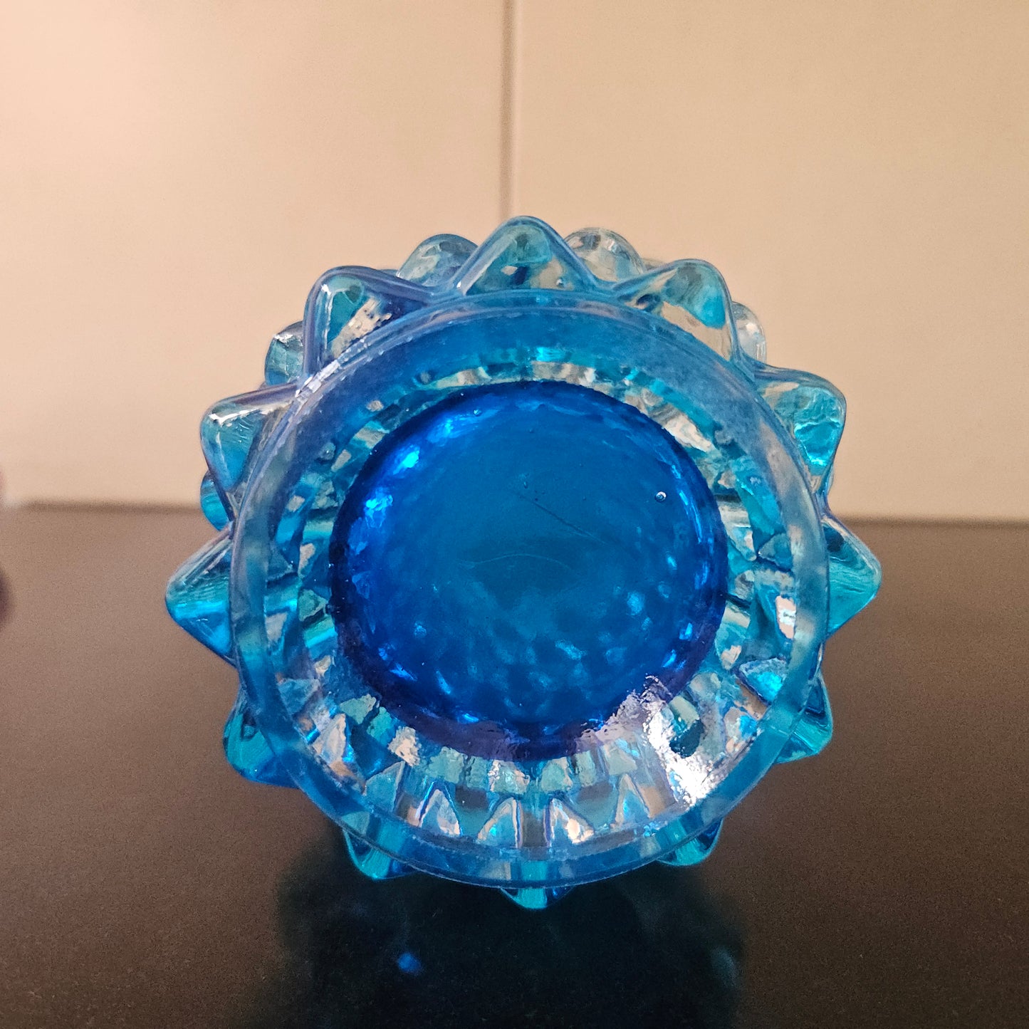 Interesting Vintage Art Glass Basket Vase