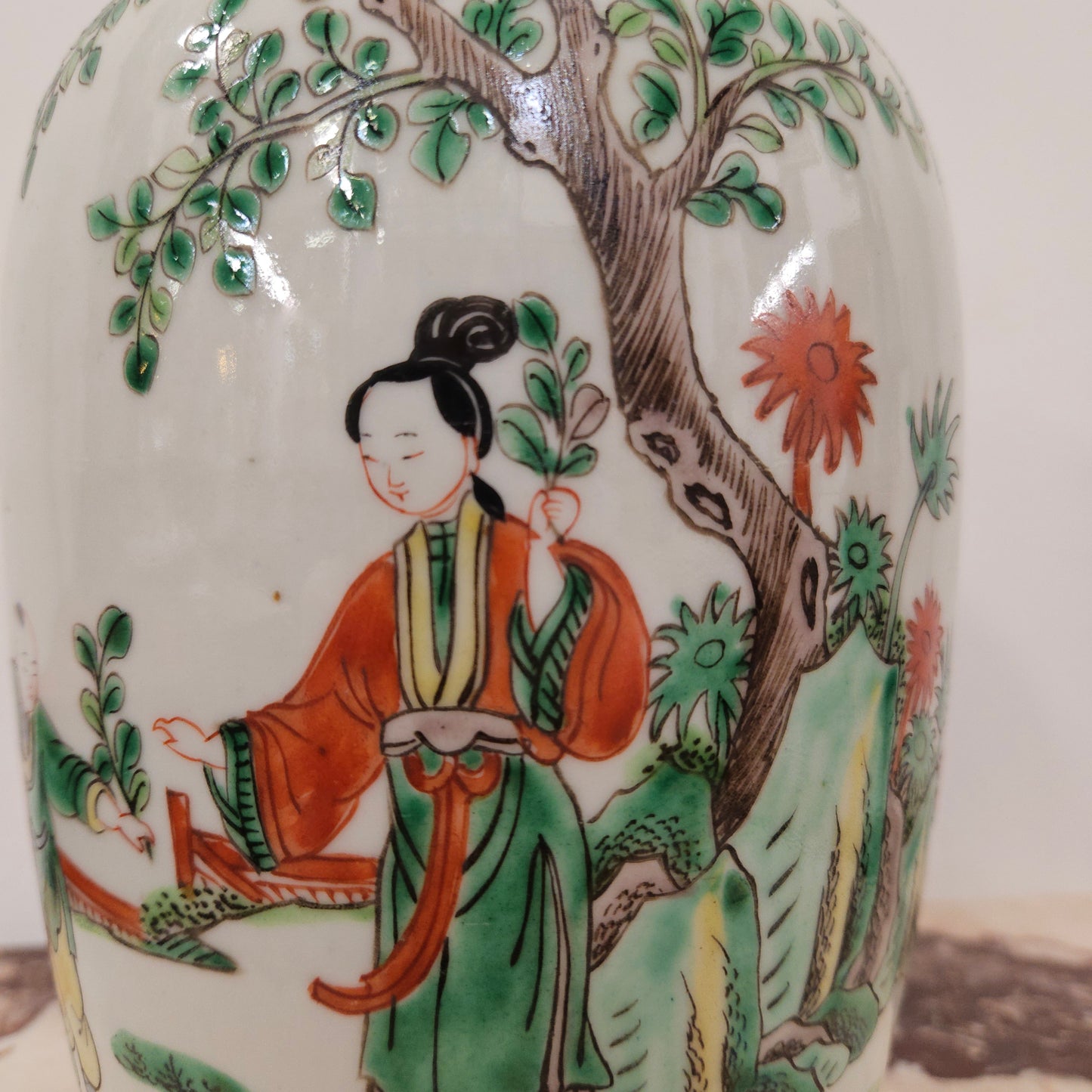 Late Famille Verte Porcelain Vase