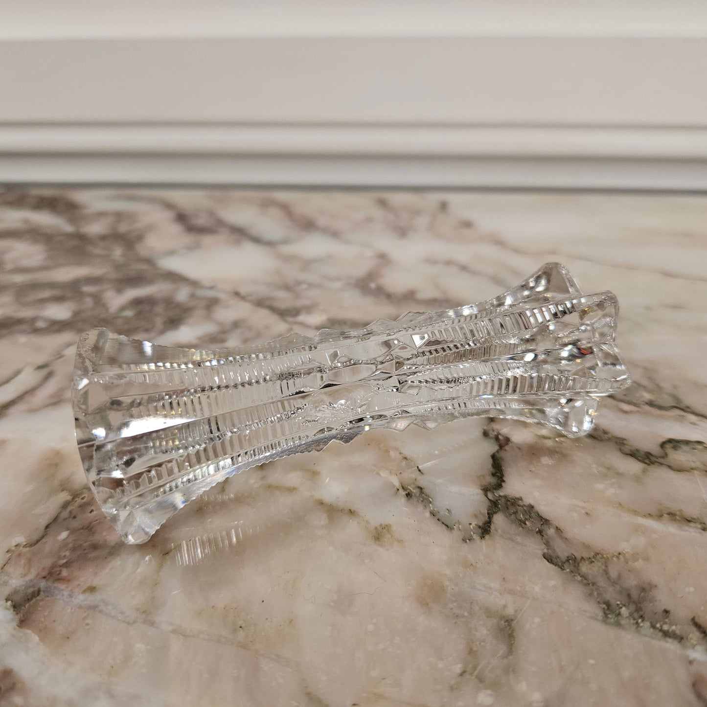 Pair Crystal Cut Knife/Spoon Rest