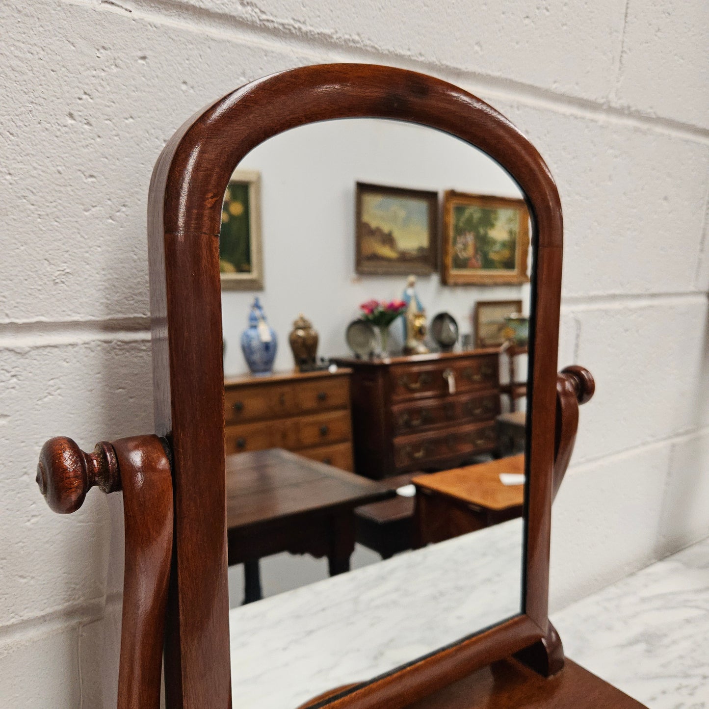 Mahogany Mirror on Stand