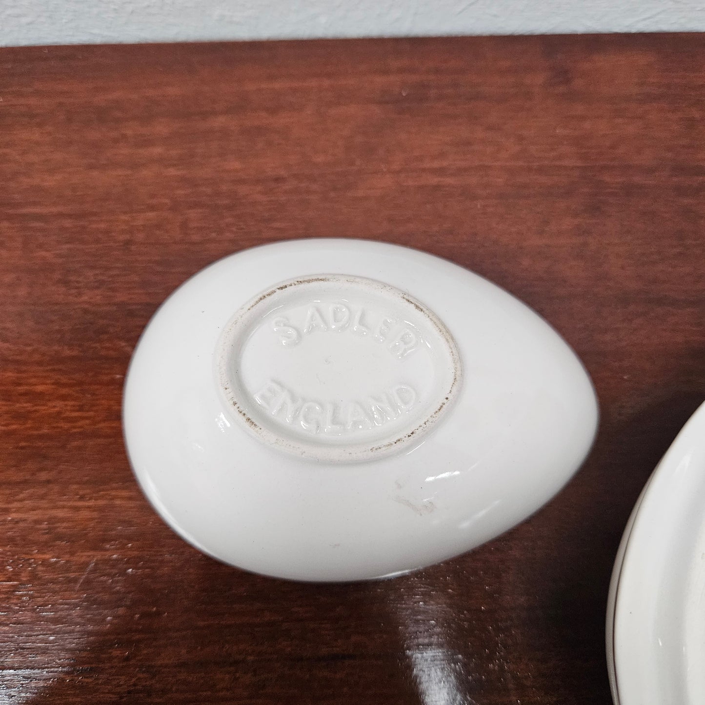 Pretty Floral "Sadler" Ceramic Egg Trinket Box