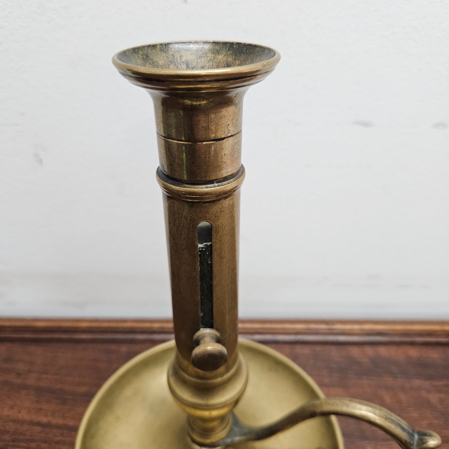 Antique Chamberstick Brass Candle Holder
