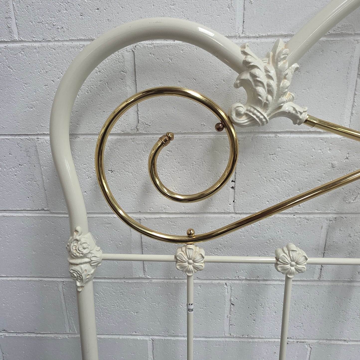 Antique Queen Size Cast Iron Bed Head