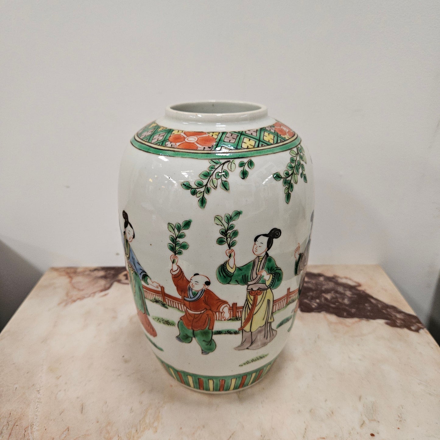Late Famille Verte Porcelain Vase