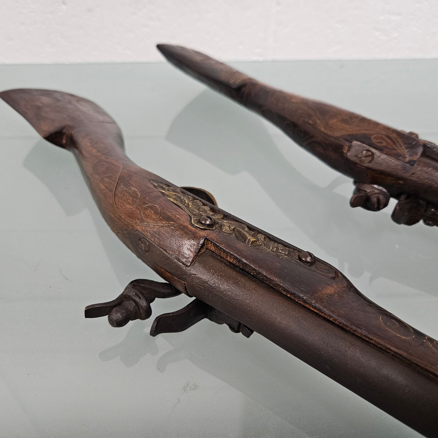 Pair Antique Blunderbuss Percussion Cap Style Pistols