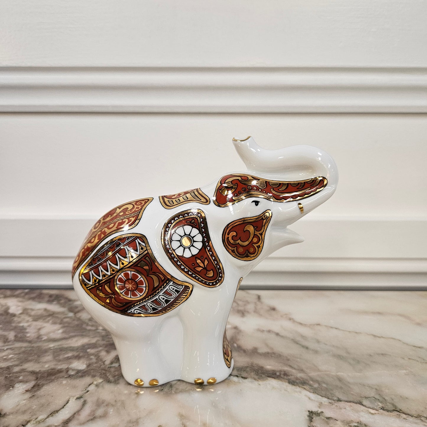 Meisna Sri Lanka Porcelain Elephant Paperweight