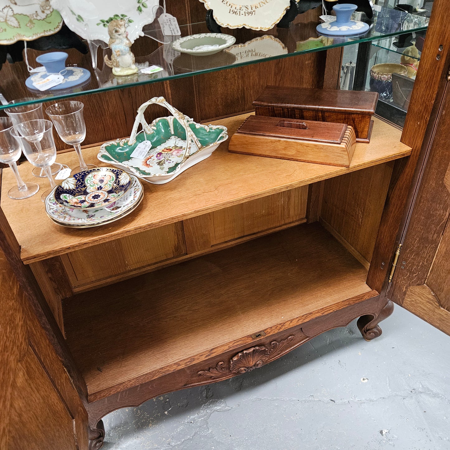 Louis XV Style French Two Door Display Cabinet