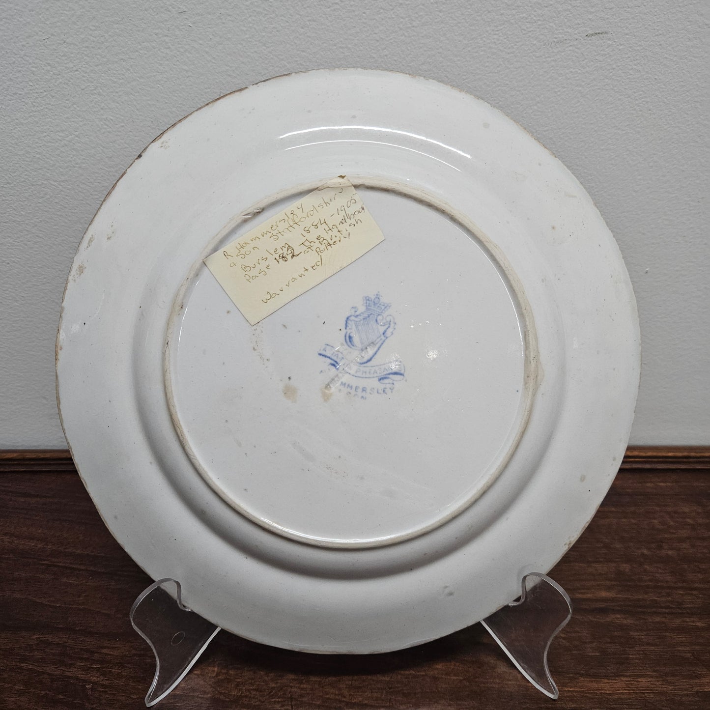 Antique Asiatic Pheasants Display Plate