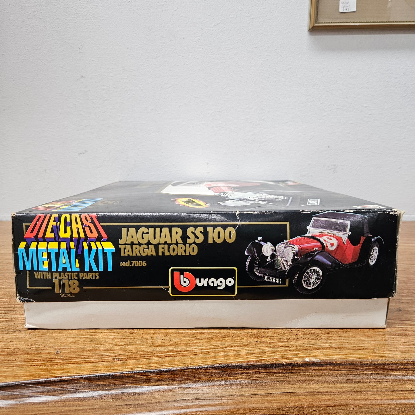 Vintage Boxed (Original) 1:18 Burago Jaguar SS100 Targa Florio Kit