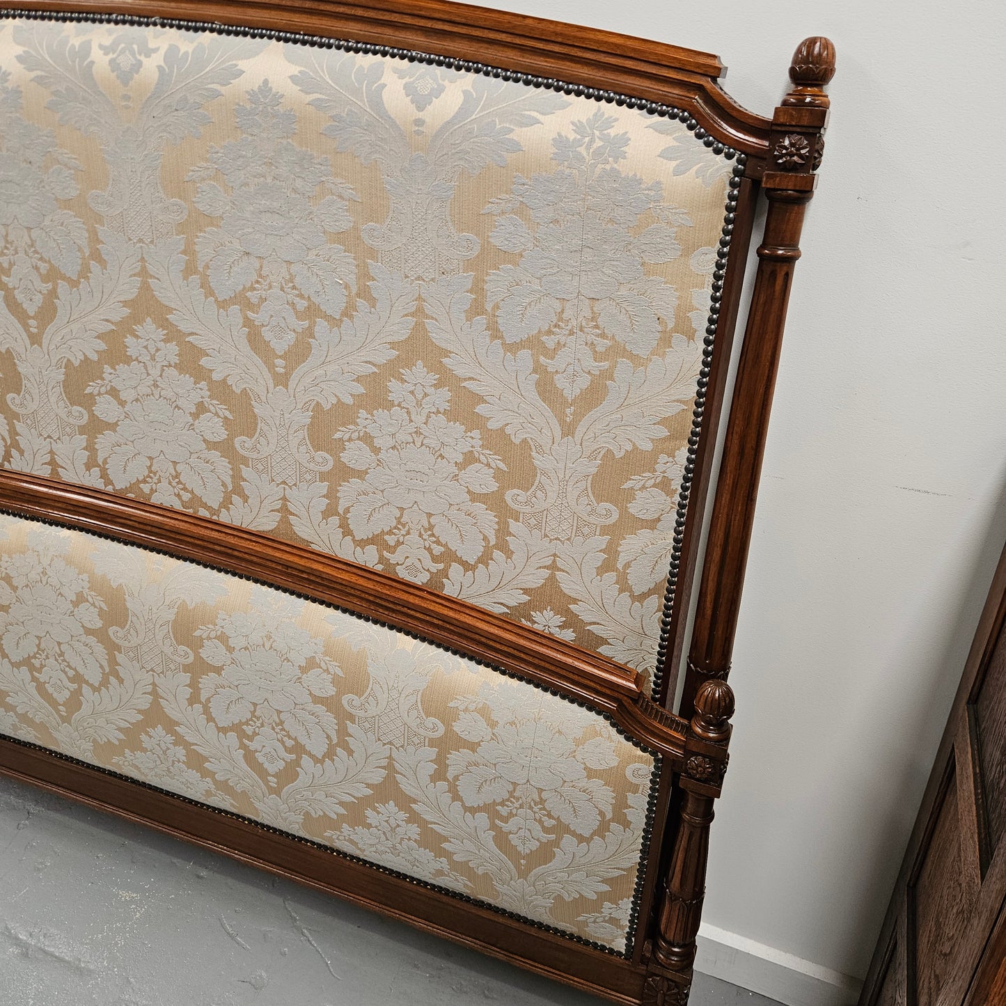 19th Century Louis XVI Style Walnut King Size Bed