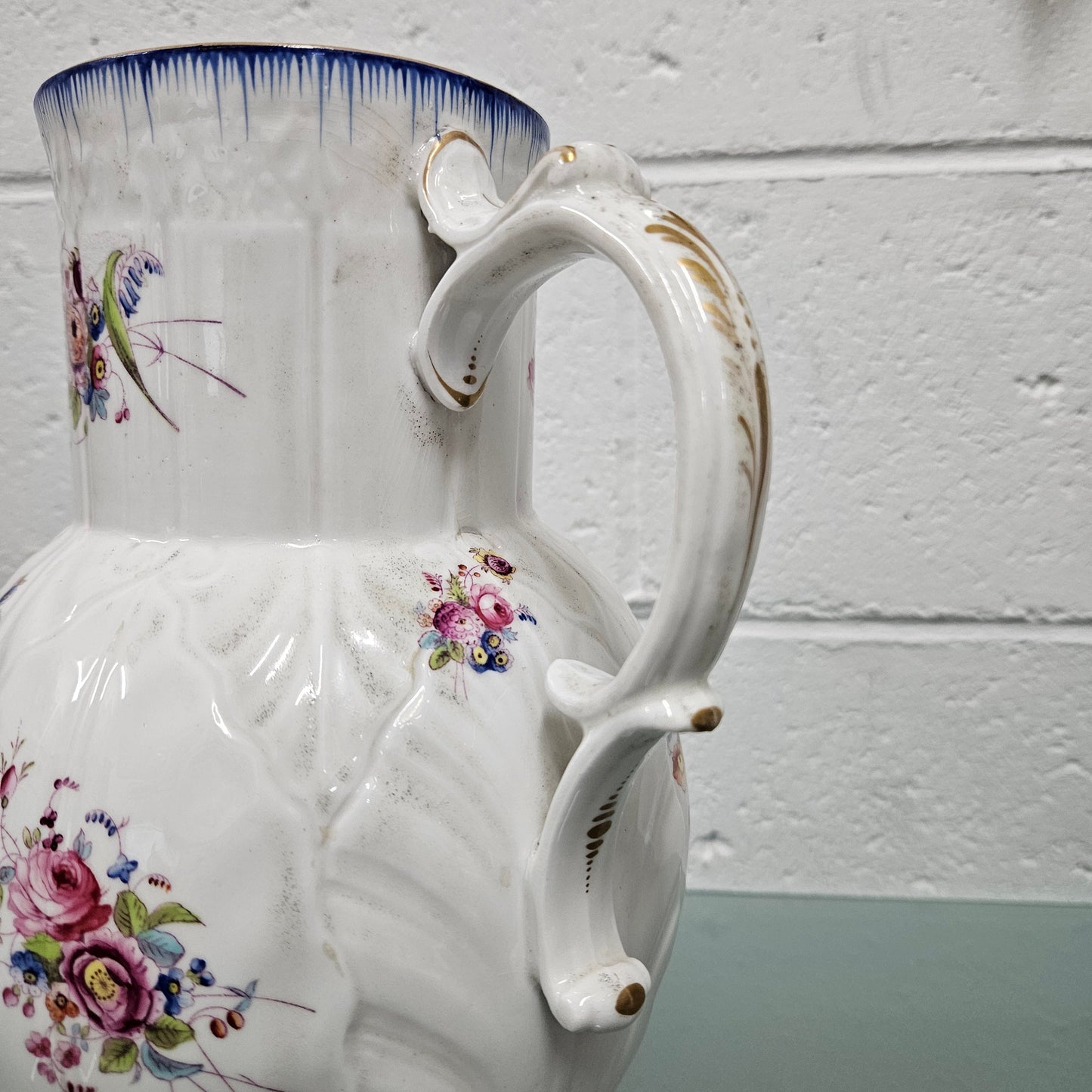 Antique Coalport Caughley Head Jug