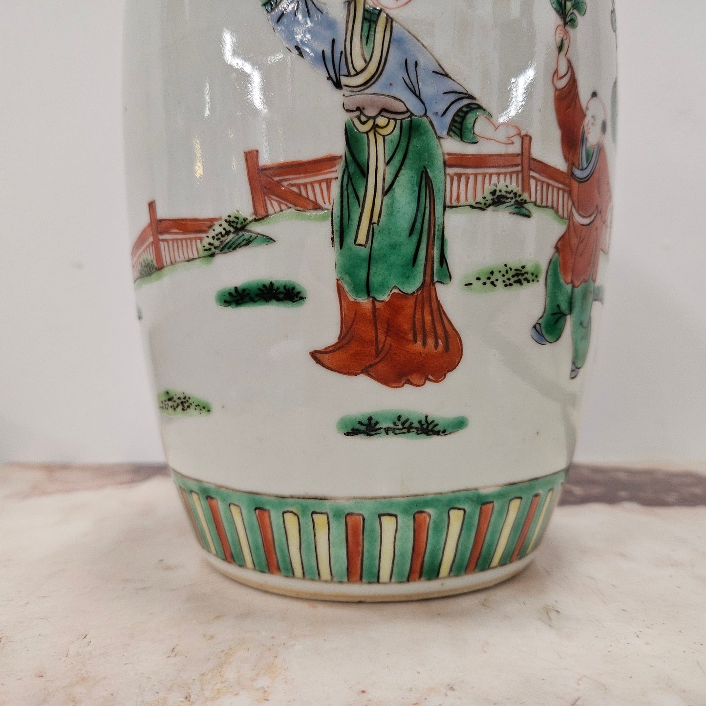 Late Famille Verte Porcelain Vase