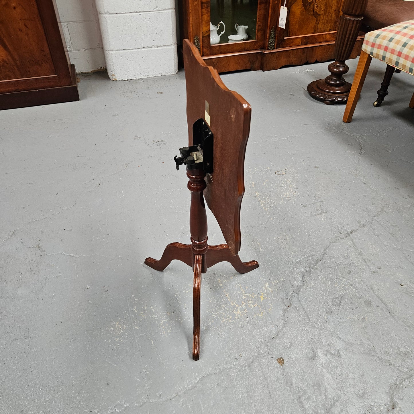 Vintage Mahogany Tilt Top Wine Table
