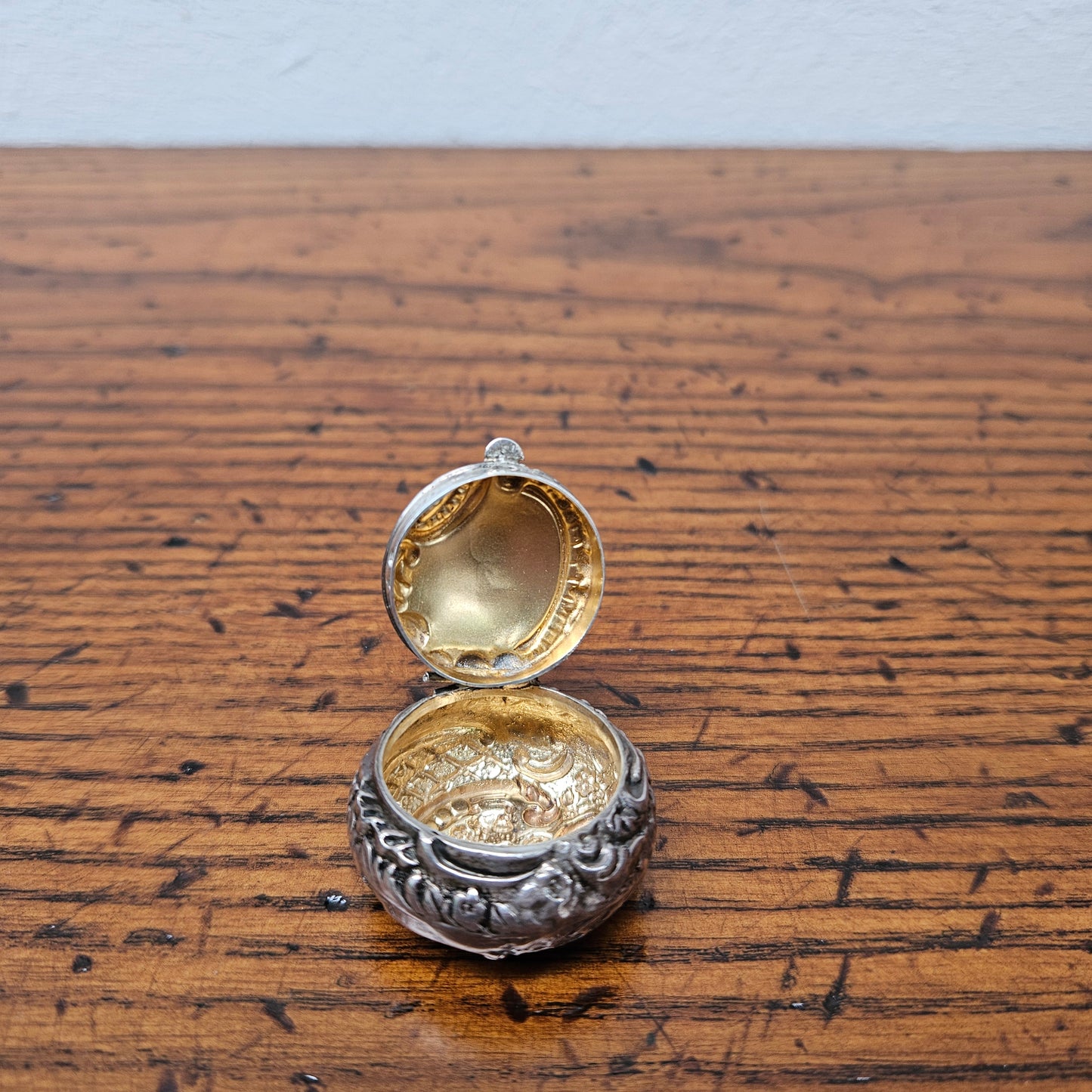 Antique Birmingham Sterling Silver Pill Box