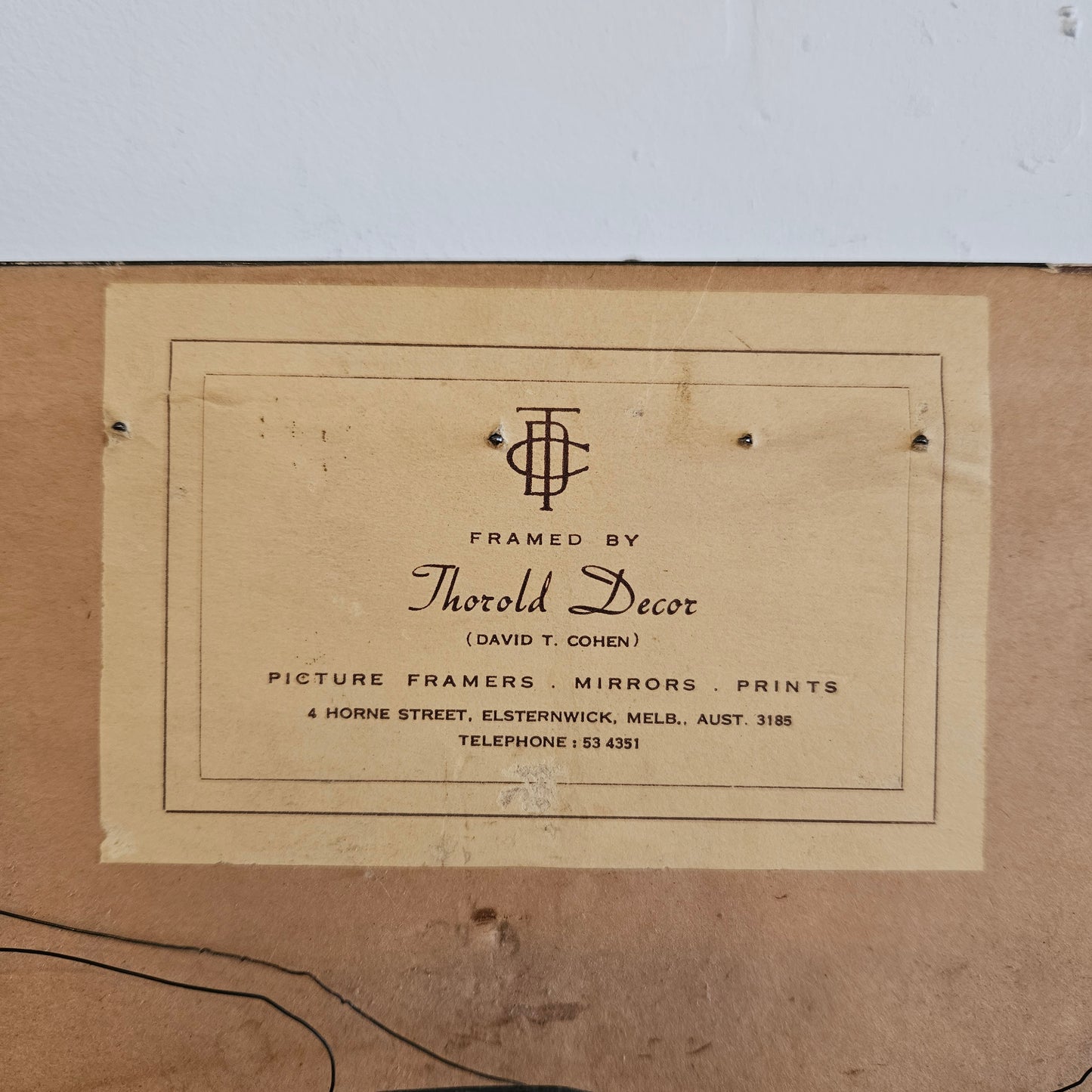 Framed Etching "Black and White Houses Hereford" by E Mayberry