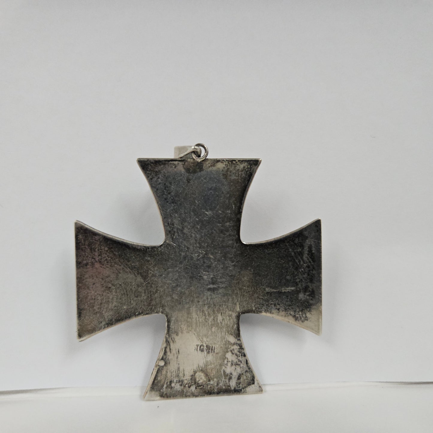 Sterling Silver & Turquoise Maltese Cross Pendant