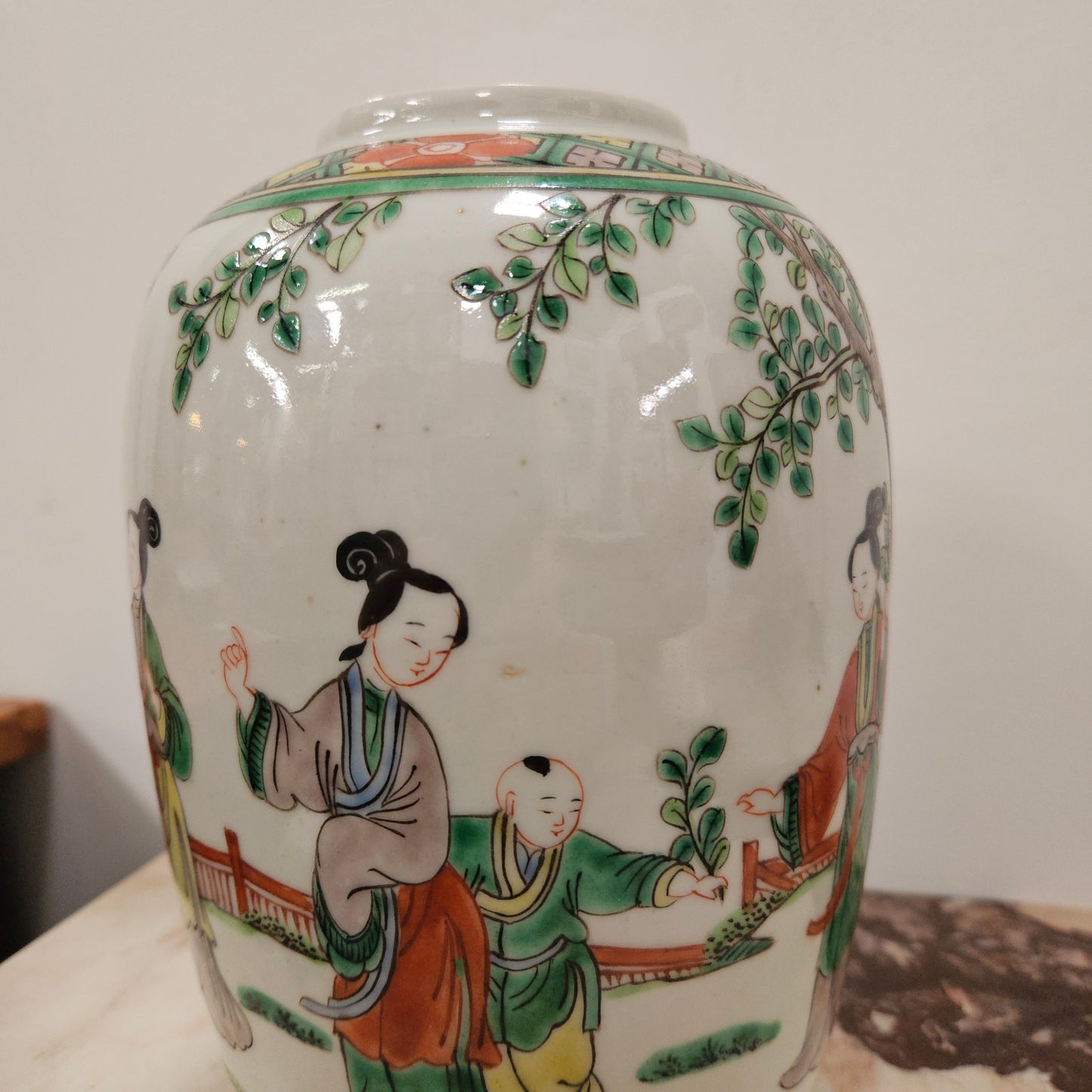 Late Famille Verte Porcelain Vase