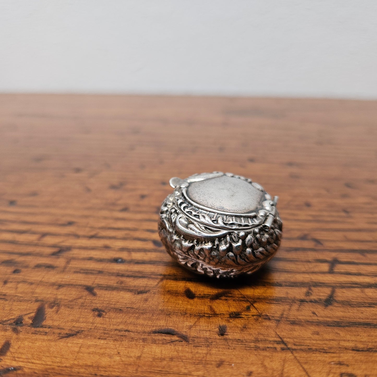 Antique Birmingham Sterling Silver Pill Box