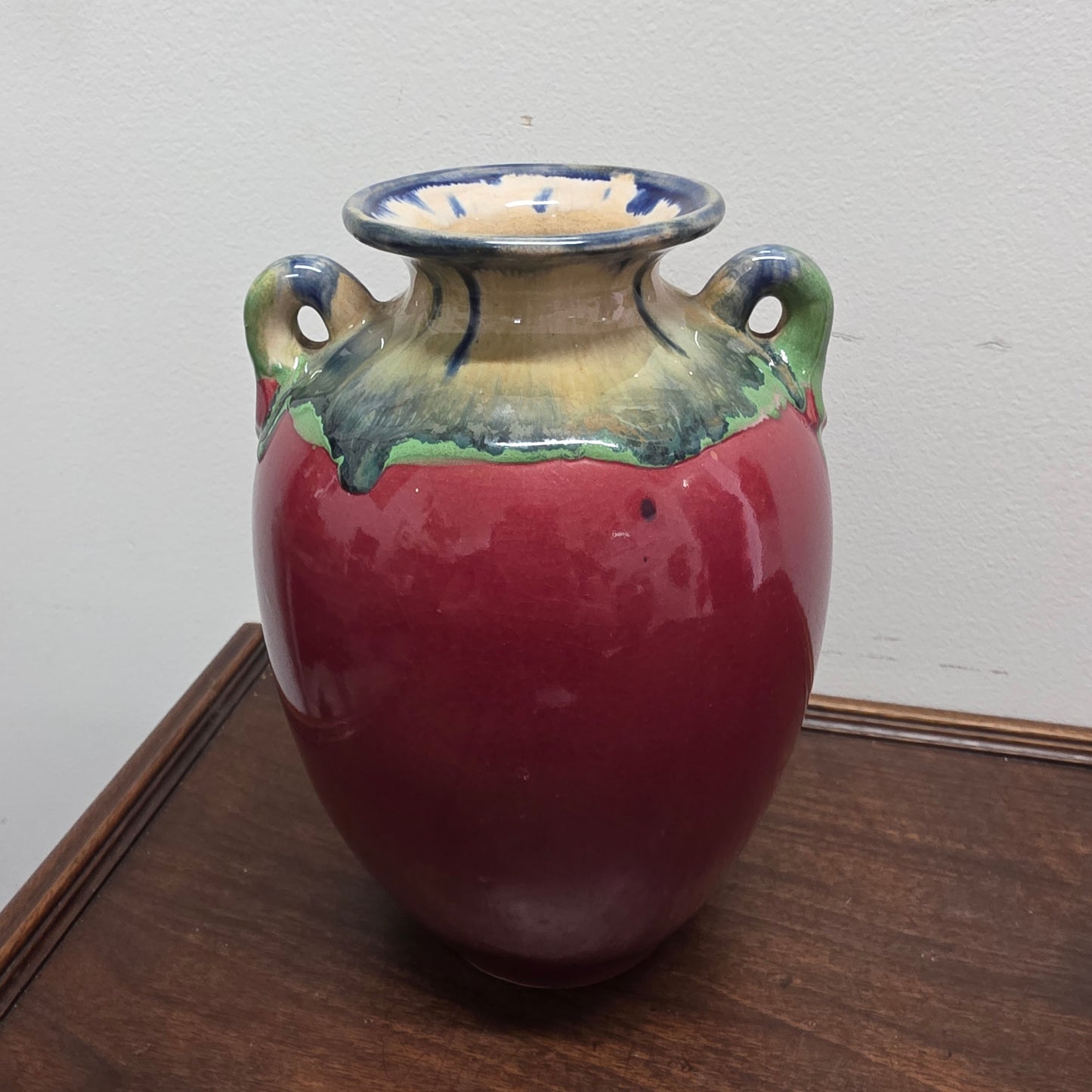 Attractive Vintage Mid Century Drip Glaze Vase