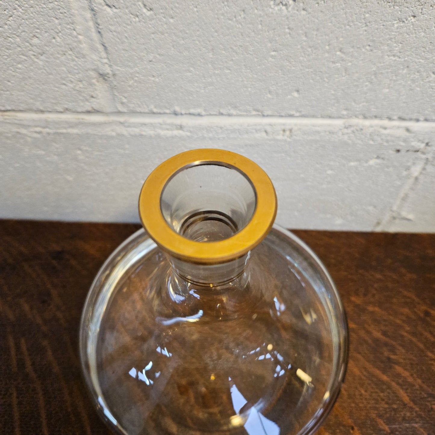 Vintage Glass Gilt Decorated Decanter